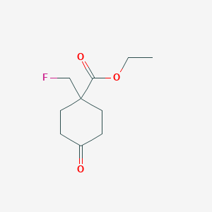 molecular formula C10H15FO3 B2720579 Ethyl 1-(fluoromethyl)-4-oxocyclohexane-1-carboxylate CAS No. 1818868-39-1