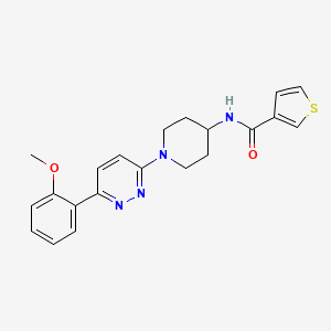 molecular formula C21H22N4O2S B2720582 N-{1-[6-(2-methoxyphenyl)pyridazin-3-yl]piperidin-4-yl}thiophene-3-carboxamide CAS No. 2310172-20-2