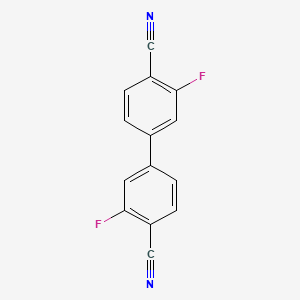 molecular formula C14H6F2N2 B2720591 3,3'-Difluoro-[1,1'-biphenyl]-4,4'-dicarbonitrile CAS No. 359813-00-6