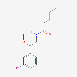 N-(2-(3-fluorophenyl)-2-methoxyethyl)pentanamide