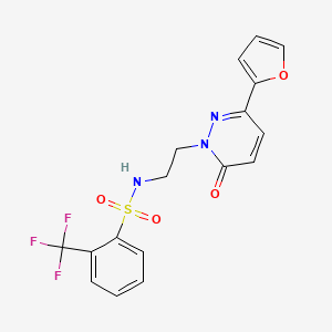 N-(2-(3-(furan-2-yl)-6-oxopyridazin-1(6H)-yl)ethyl)-2-(trifluoromethyl)benzenesulfonamide