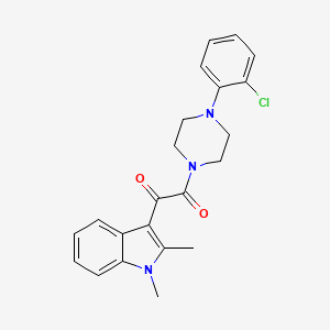 1-(4-(2-chlorophenyl)piperazin-1-yl)-2-(1,2-dimethyl-1H-indol-3-yl)ethane-1,2-dione