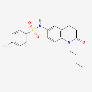 molecular formula C19H21ClN2O3S B2720637 N-(1-butyl-2-oxo-1,2,3,4-tetrahydroquinolin-6-yl)-4-chlorobenzene-1-sulfonamide CAS No. 941912-10-3