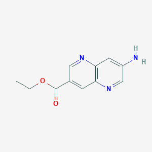 molecular formula C11H11N3O2 B2720639 Ethyl 7-amino-1,5-naphthyridine-3-carboxylate CAS No. 2089648-55-3