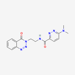 molecular formula C16H17N7O2 B2720656 6-(dimethylamino)-N-[2-(4-oxo-3,4-dihydro-1,2,3-benzotriazin-3-yl)ethyl]pyridazine-3-carboxamide CAS No. 2034517-93-4