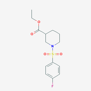 molecular formula C14H18FNO4S B2720684 Ethyl 1-((4-fluorophenyl)sulfonyl)piperidine-3-carboxylate CAS No. 349624-53-9