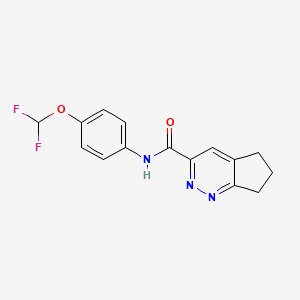 molecular formula C15H13F2N3O2 B2720703 N-[4-(difluoromethoxy)phenyl]-5H,6H,7H-cyclopenta[c]pyridazine-3-carboxamide CAS No. 2415599-17-4