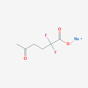 molecular formula C6H7F2NaO3 B2720706 sodium2,2-difluoro-5-oxohexanoate CAS No. 2375261-38-2