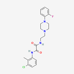 molecular formula C21H24ClFN4O2 B2720707 N'-(3-chloro-2-methylphenyl)-N-{2-[4-(2-fluorophenyl)piperazin-1-yl]ethyl}ethanediamide CAS No. 1049476-75-6