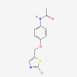 molecular formula C12H11ClN2O2S B2720742 N-{4-[(2-chloro-1,3-thiazol-5-yl)methoxy]phenyl}acetamide CAS No. 339018-25-6