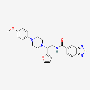 molecular formula C24H25N5O3S B2720781 N-[2-(furan-2-yl)-2-[4-(4-methoxyphenyl)piperazin-1-yl]ethyl]-2,1,3-benzothiadiazole-5-carboxamide CAS No. 1208529-59-2