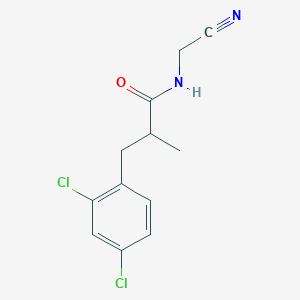molecular formula C12H12Cl2N2O B2720824 N-(cyanomethyl)-3-(2,4-dichlorophenyl)-2-methylpropanamide CAS No. 2094300-59-9