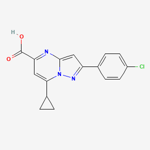 2-(4-Chlorophenyl)-7-cyclopropylpyrazolo[1,5-a]pyrimidine-5-carboxylic acid