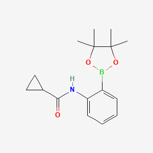 molecular formula C16H22BNO3 B2720828 N-[2-(tetramethyl-1,3,2-dioxaborolan-2-yl)phenyl]cyclopropanecarboxamide CAS No. 2246743-13-3