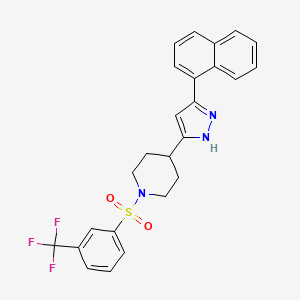 4-(3-naphthalen-1-yl-1H-pyrazol-5-yl)-1-[3-(trifluoromethyl)phenyl]sulfonylpiperidine