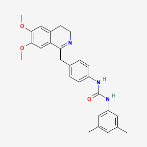 1-[4-[(6,7-Dimethoxy-3,4-dihydroisoquinolin-1-yl)methyl]phenyl]-3-(3,5-dimethylphenyl)urea