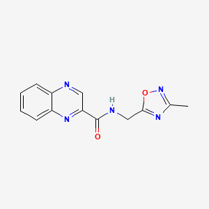 molecular formula C13H11N5O2 B2720836 N-((3-methyl-1,2,4-oxadiazol-5-yl)methyl)quinoxaline-2-carboxamide CAS No. 1207042-89-4