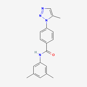 molecular formula C18H18N4O B2720840 N-(3,5-dimethylphenyl)-4-(5-methyl-1H-1,2,3-triazol-1-yl)benzamide CAS No. 915935-21-6