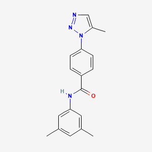N-(3,5-dimethylphenyl)-4-(5-methyl-1H-1,2,3-triazol-1-yl)benzamide
