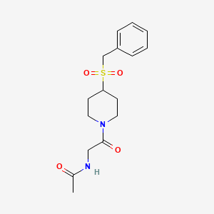 molecular formula C16H22N2O4S B2720846 N-(2-(4-(benzylsulfonyl)piperidin-1-yl)-2-oxoethyl)acetamide CAS No. 2034234-23-4