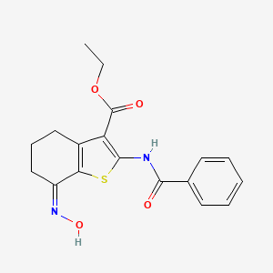 ethyl (7Z)-7-(hydroxyimino)-2-[(phenylcarbonyl)amino]-4,5,6,7-tetrahydro-1-benzothiophene-3-carboxylate