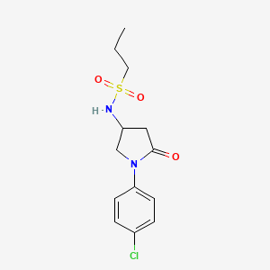 molecular formula C13H17ClN2O3S B2720857 N-(1-(4-chlorophenyl)-5-oxopyrrolidin-3-yl)propane-1-sulfonamide CAS No. 896315-66-5