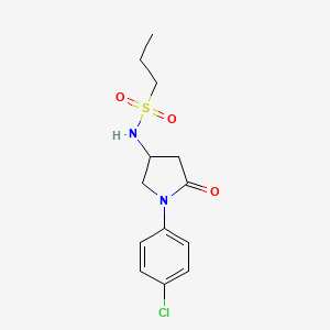 N-(1-(4-chlorophenyl)-5-oxopyrrolidin-3-yl)propane-1-sulfonamide