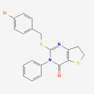 2-((4-bromobenzyl)thio)-3-phenyl-6,7-dihydrothieno[3,2-d]pyrimidin-4(3H)-one