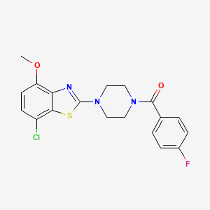 (4-(7-Chloro-4-methoxybenzo[d]thiazol-2-yl)piperazin-1-yl)(4-fluorophenyl)methanone