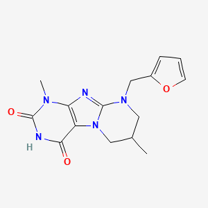 9-(furan-2-ylmethyl)-1,7-dimethyl-7,8-dihydro-6H-purino[7,8-a]pyrimidine-2,4-dione