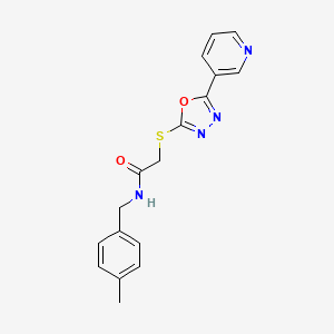 N-(4-methylbenzyl)-2-[(5-pyridin-3-yl-1,3,4-oxadiazol-2-yl)thio]acetamide