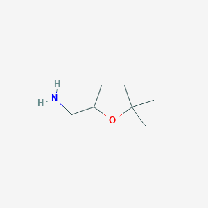 molecular formula C7H15NO B2720872 (5,5-dimethyloxolan-2-yl)methanamine CAS No. 1426531-82-9