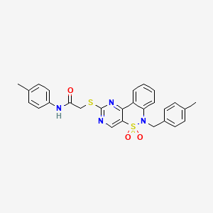 2-{[6-(4-methylbenzyl)-5,5-dioxido-6H-pyrimido[5,4-c][2,1]benzothiazin-2-yl]thio}-N-(4-methylphenyl)acetamide
