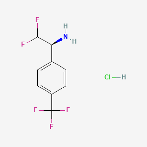 (1S)-2,2-Difluoro-1-[4-(trifluoromethyl)phenyl]ethanamine;hydrochloride