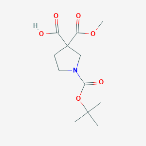 3-Methoxycarbonyl-1-[(2-methylpropan-2-yl)oxycarbonyl]pyrrolidine-3-carboxylic acid