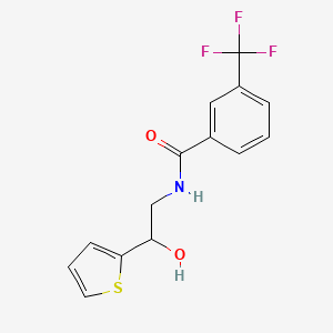 molecular formula C14H12F3NO2S B2720901 N-(2-hydroxy-2-(thiophen-2-yl)ethyl)-3-(trifluoromethyl)benzamide CAS No. 1351617-79-2