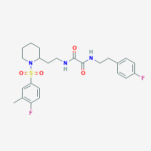 molecular formula C24H29F2N3O4S B2720909 N1-(2-(1-((4-fluoro-3-methylphenyl)sulfonyl)piperidin-2-yl)ethyl)-N2-(4-fluorophenethyl)oxalamide CAS No. 898426-19-2