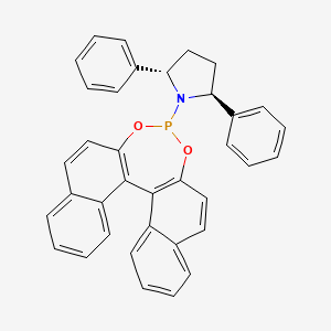 molecular formula C36H28NO2P B2720913 (11bS)-(2S,5S)-1-(Dinaphtho[2,1-d:1',2'-f][1,3,2]dioxaphosphepin-4-yl)-2,5-diphenylpyrrolidine CAS No. 915296-01-4