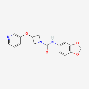N-(benzo[d][1,3]dioxol-5-yl)-3-(pyridin-3-yloxy)azetidine-1-carboxamide