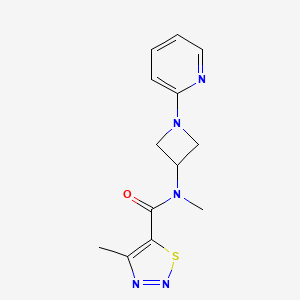 N,4-Dimethyl-N-(1-pyridin-2-ylazetidin-3-yl)thiadiazole-5-carboxamide