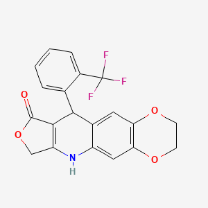 10-[2-(trifluoromethyl)phenyl]-2,3,7,10-tetrahydro[1,4]dioxino[2,3-g]furo[3,4-b]quinolin-9(6H)-one