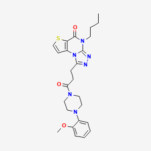 4-butyl-1-(3-(4-(2-methoxyphenyl)piperazin-1-yl)-3-oxopropyl)thieno[2,3-e][1,2,4]triazolo[4,3-a]pyrimidin-5(4H)-one