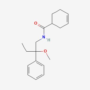 molecular formula C18H25NO2 B2720927 N-(2-methoxy-2-phenylbutyl)cyclohex-3-enecarboxamide CAS No. 1797560-29-2