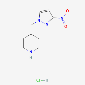 4-[(3-Nitropyrazol-1-yl)methyl]piperidine;hydrochloride