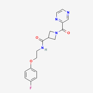 molecular formula C17H17FN4O3 B2720930 N-[2-(4-fluorophenoxy)ethyl]-1-(pyrazine-2-carbonyl)azetidine-3-carboxamide CAS No. 1396886-13-7