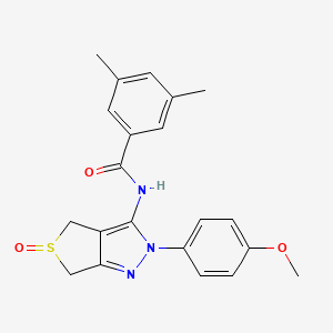 N-(2-(4-methoxyphenyl)-5-oxido-4,6-dihydro-2H-thieno[3,4-c]pyrazol-3-yl)-3,5-dimethylbenzamide