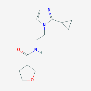 N-(2-(2-cyclopropyl-1H-imidazol-1-yl)ethyl)tetrahydrofuran-3-carboxamide