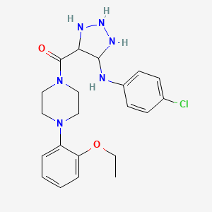 N-(4-chlorophenyl)-4-[4-(2-ethoxyphenyl)piperazine-1-carbonyl]-1H-1,2,3-triazol-5-amine