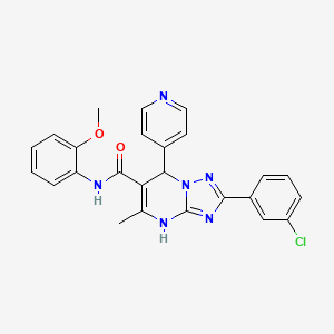 2-(3-chlorophenyl)-N-(2-methoxyphenyl)-5-methyl-7-(pyridin-4-yl)-4,7-dihydro-[1,2,4]triazolo[1,5-a]pyrimidine-6-carboxamide
