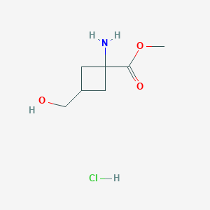 methyl 1-amino-3-(hydroxymethyl)cyclobutane-1-carboxylate hydrochloride, Mixture of diastereomers